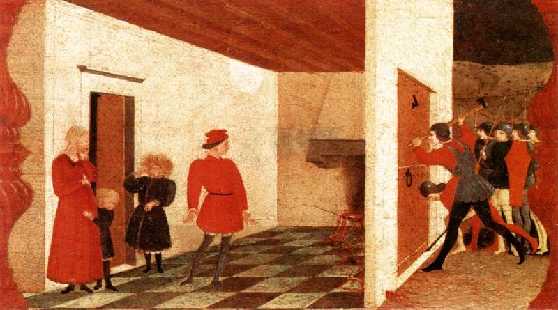 UCCELLO, Paolo Miracle of the Desecrated Host (Scene 2) t Germany oil painting art
